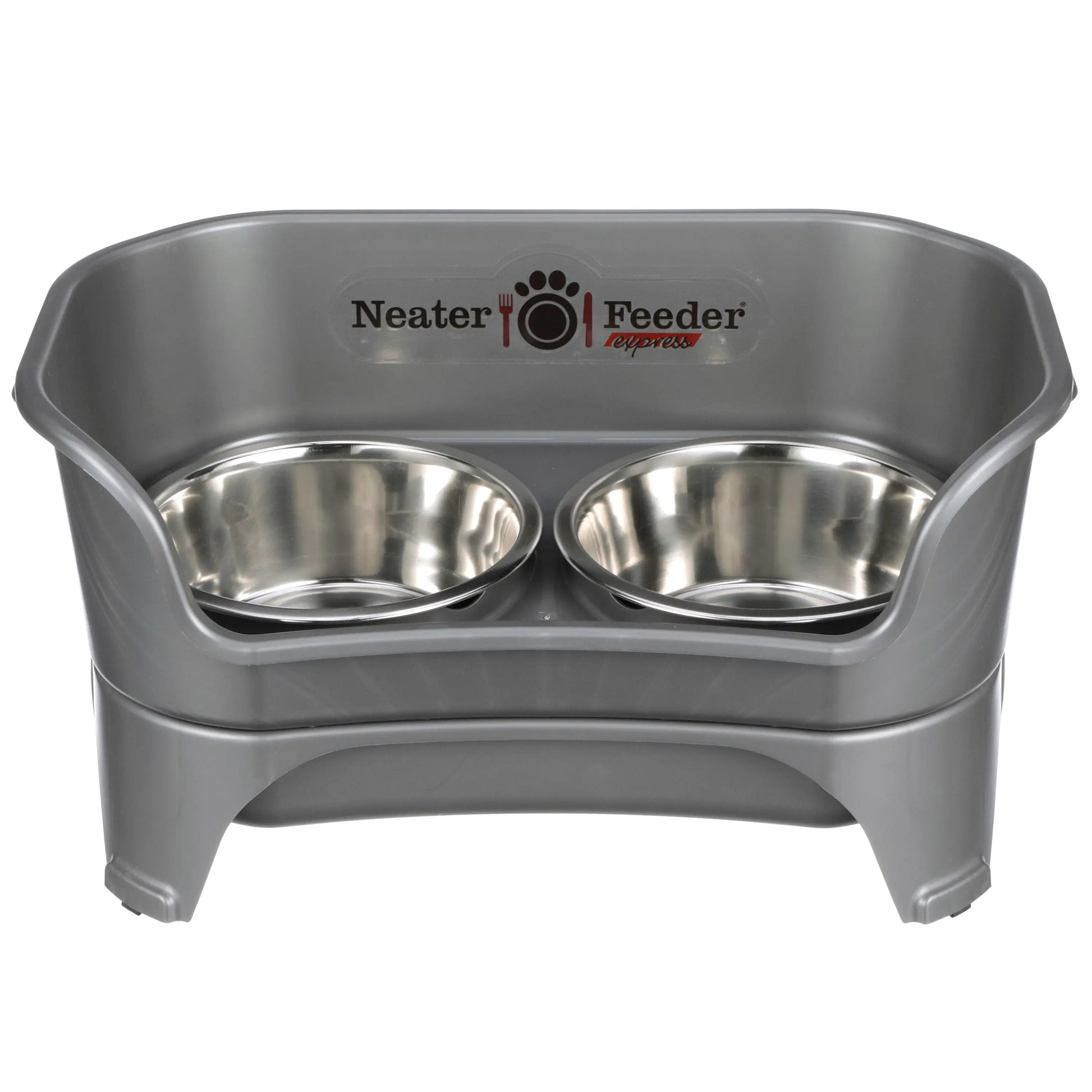 Neater Feeder for Dogs - MESS PROOF PET BOWLS, Stainless Steel Bowls, Raised Walls, Elevated Feeder, Bpa-Free, Top-Rack Dishwasher Safe, Made in USA