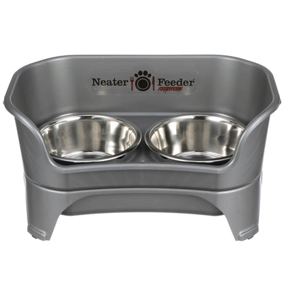 Neater Feeder for Dogs - MESS PROOF PET BOWLS, Stainless Steel Bowls, Raised Walls, Elevated Feeder, Bpa-Free, Top-Rack Dishwasher Safe, Made in USA