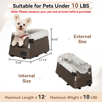 Center Console Dog Car Seat for Small Pets