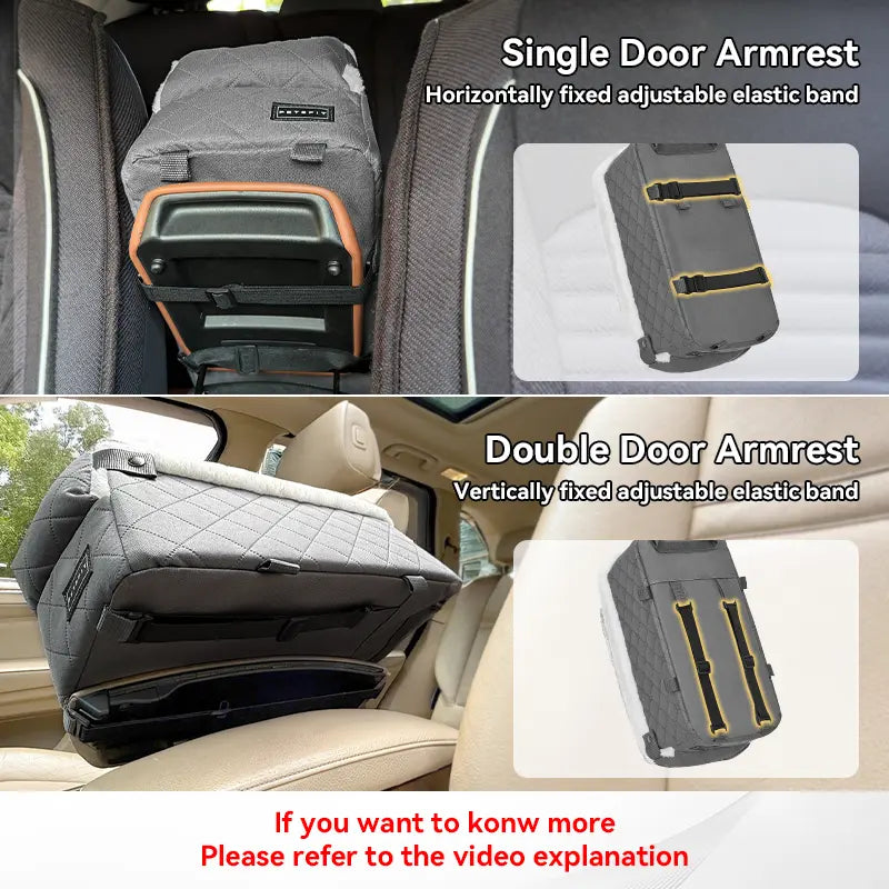 Center Console Dog Car Seat for Small Pets
