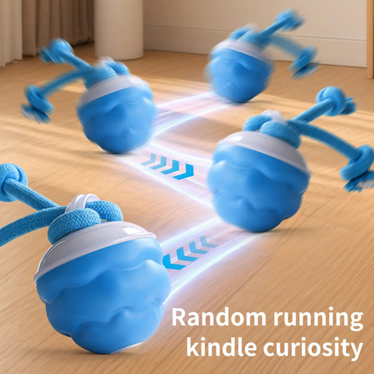 The Chase Buddy Dog Toy with Ropes Interactive Self Play and Moving Dogs Balls, Automatic Electric Rolling Gift