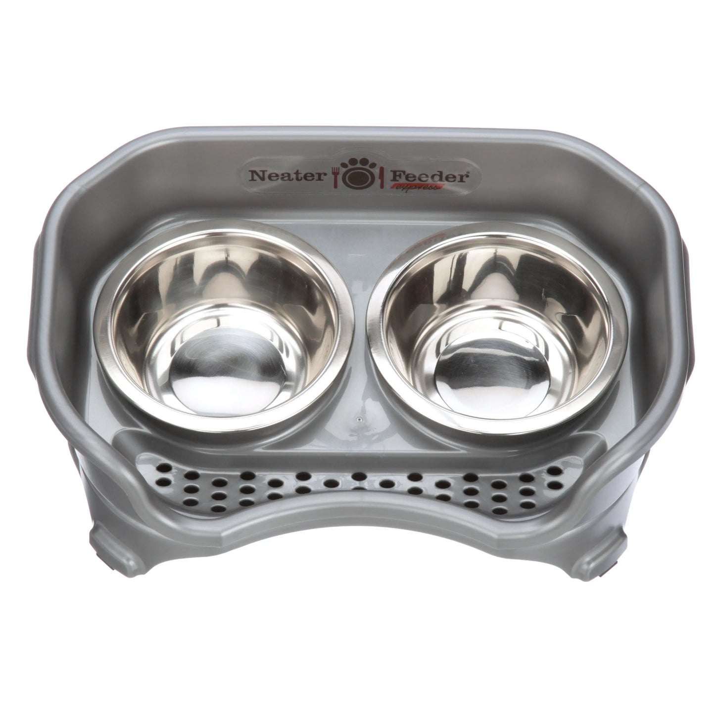 Neater Feeder for Dogs - MESS PROOF PET BOWLS, Stainless Steel Bowls, Raised Walls, Elevated Feeder, Bpa-Free, Top-Rack Dishwasher Safe, Made in USA