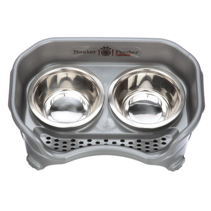 Neater Feeder for Dogs - MESS PROOF PET BOWLS, Stainless Steel Bowls, Raised Walls, Elevated Feeder, Bpa-Free, Top-Rack Dishwasher Safe, Made in USA