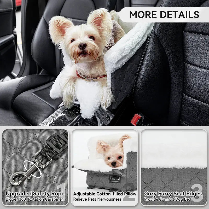 Center Console Dog Car Seat for Small Pets
