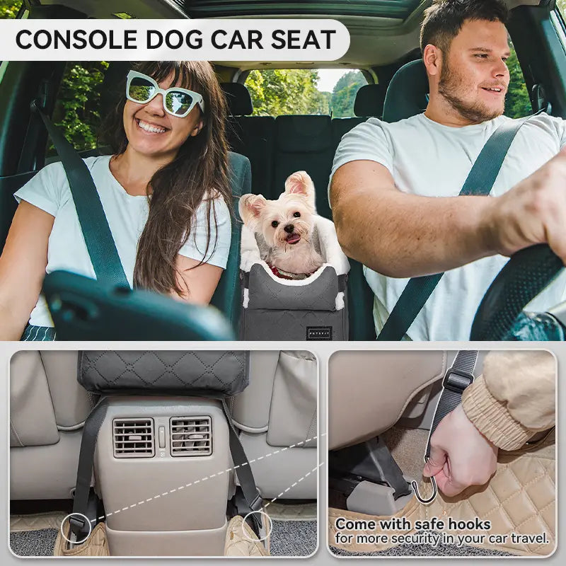 Center Console Dog Car Seat for Small Pets