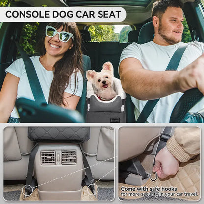 Center Console Dog Car Seat for Small Pets
